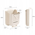Poubelle de cuisine pliable à suspendre, dimensions détaillées
