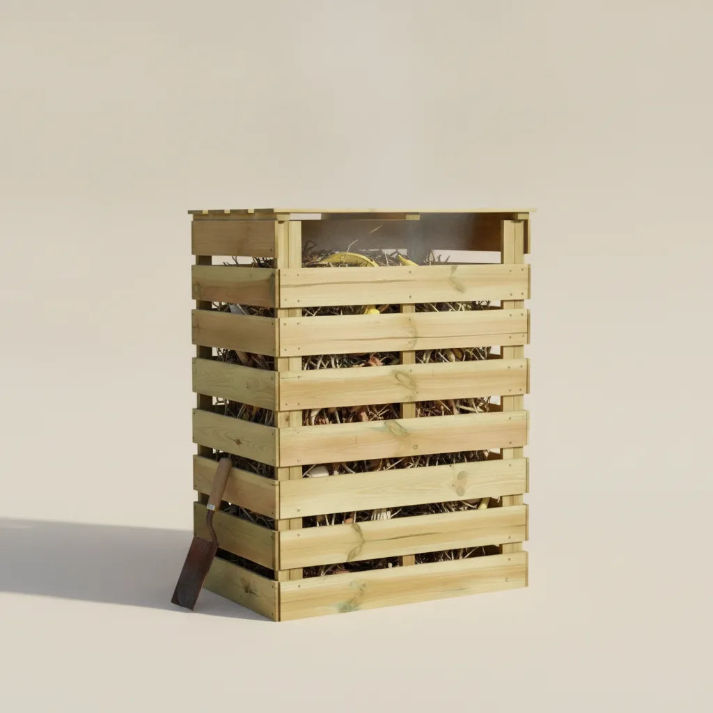 Composteur en bois de pin imprégné 80 × 50 × 100 cm