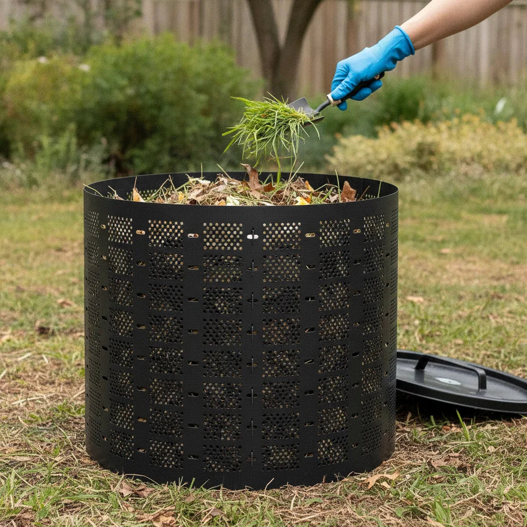 Composteur de jardin 300 L sans BPA avec trappe de récolte, photo 2 sur 4